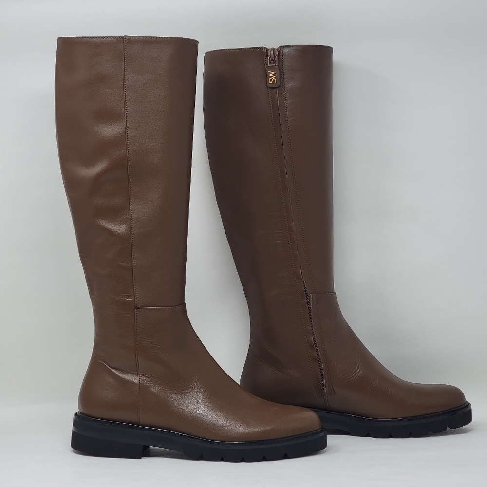 Stuart Weitzman Rider Knee Brown Boots Leather S6801 Women's Size 5 B New - Picture 2 of 13